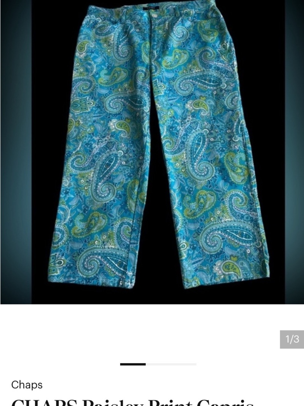 CHAPS Paisley Print Capris